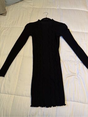 Dress bundle Black Strapless Maxi Tube Dress long sleeve turtle neck